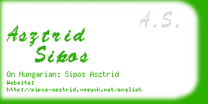 asztrid sipos business card